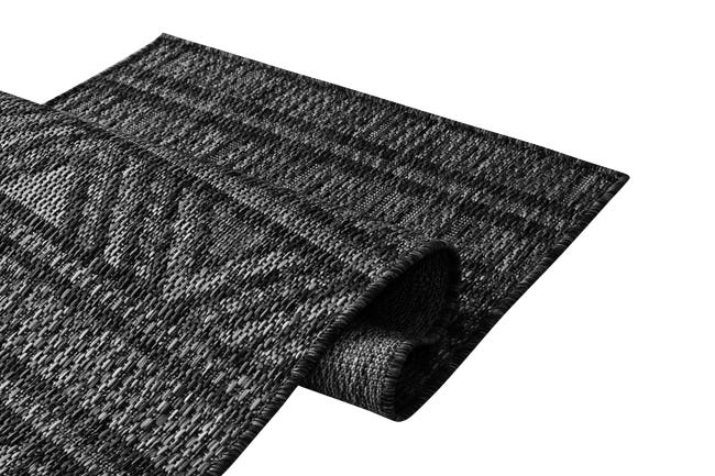 Chodnik dywanowy Panama czarno-szary 60 x 220 cm