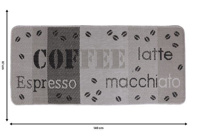 Chodnik dywanowy Rasta szary 67 x 140 cm