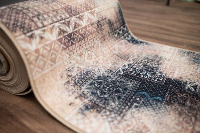 Chodnik dywanowy na mb Patchwork beżowy szer. 100 cm