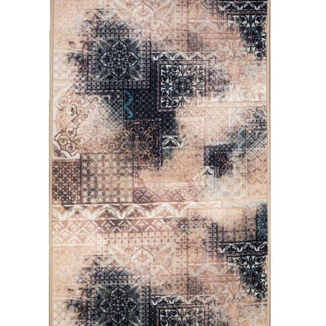 Chodnik dywanowy na mb Patchwork beżowy szer. 100 cm