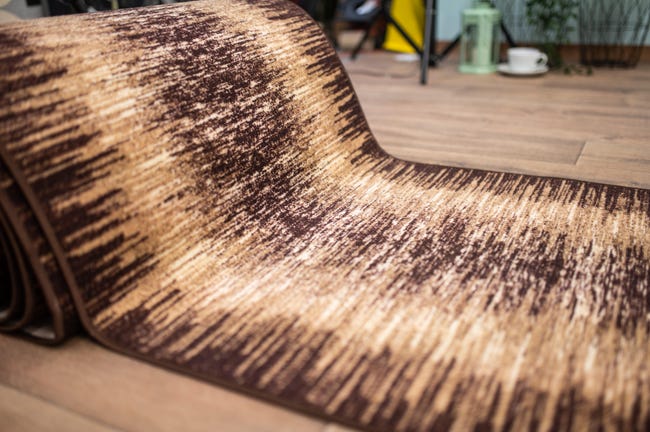 Chodnik dywanowy na mb Toltec brązowy szer. 80 cm