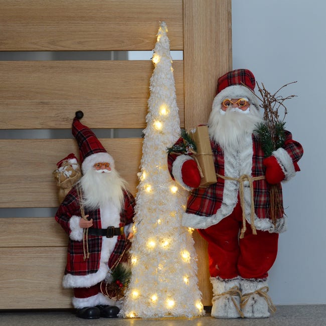 Choinka dekoracyjna 80cm 40LED biała