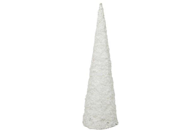 Choinka dekoracyjna 80cm 40LED biała