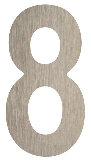 Cyfra 8 wys.5 cm plastikowa srebrna