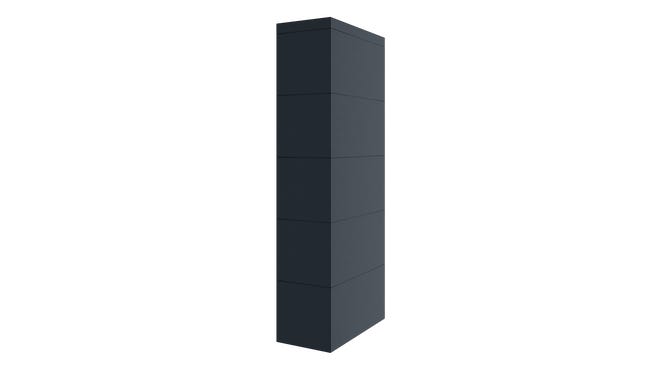 Daszek murkowy 30x30x29.6 cm blaszany srebrny Polies