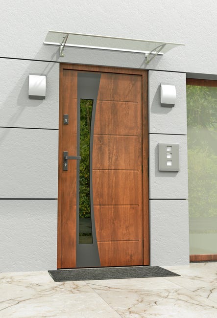 Daszek nad drzwi prosty 150 x 90 cm srebrny Artens