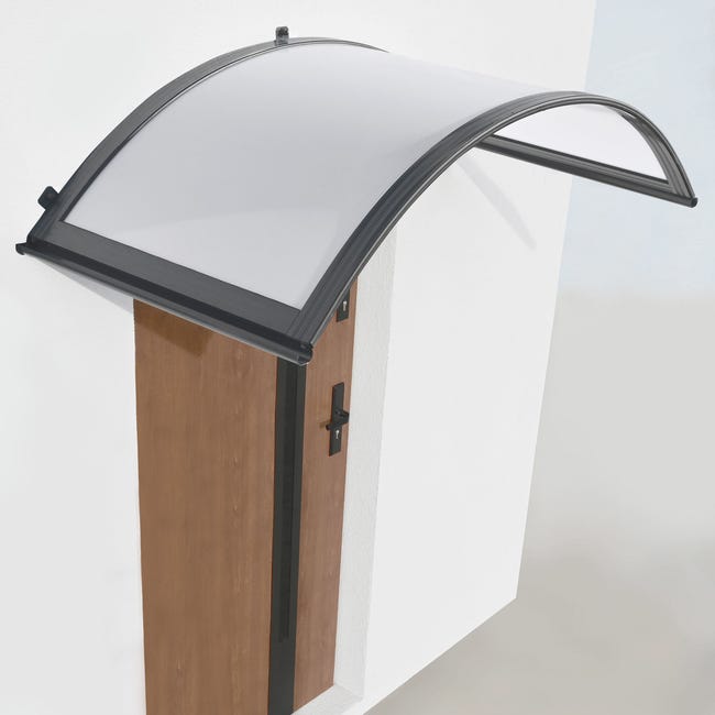 Daszek nad drzwiowy łukowy antracyt 158x90x38 Robelit