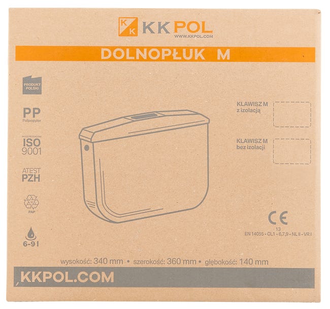 Dolnopłuk  do WC 6L klawisz SND