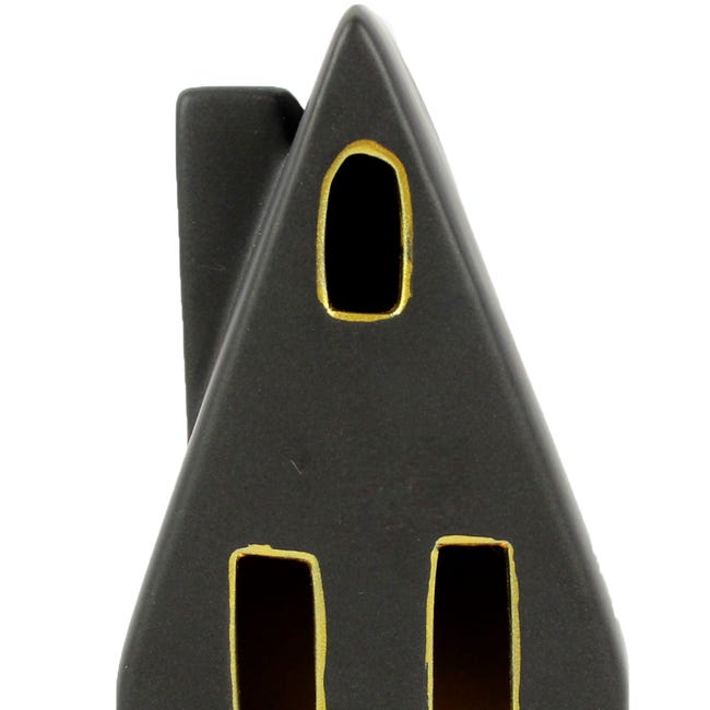 Domek ceramiczny 18x7,5cm LED szary