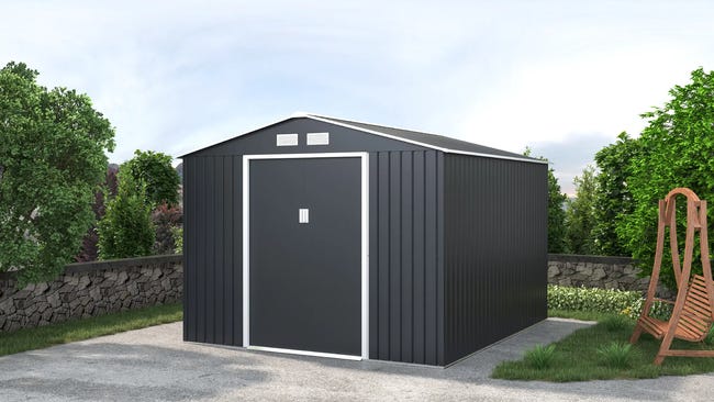Domek narzędziowy 277x319x212cm metalowy Corciano
