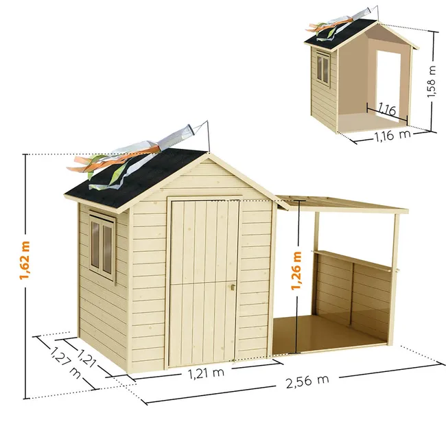 Domek ogrodowy dla dzieci Eugenie 239x121x162 cm Soulet