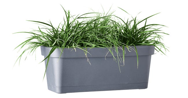 Donica balkonowa na balustradę Lobelia 60x17 cm antracyt Lamela