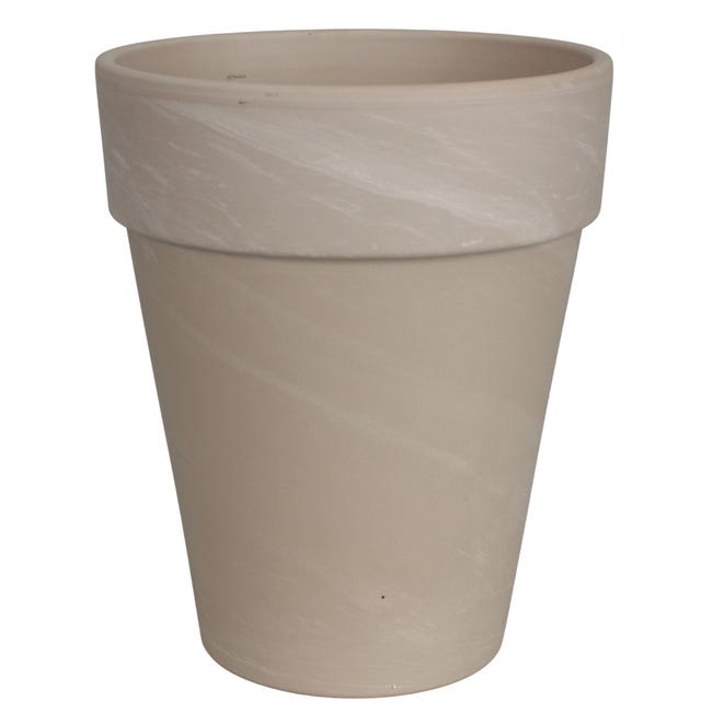 Donica duża gliniana śr.21 cm beżowa Cermax