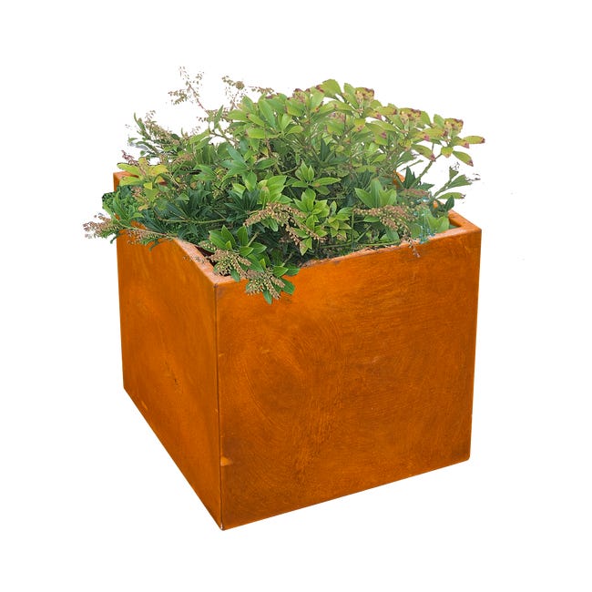 Donica stalowa Corten 27x27x27 cm rdzawa Forest Style