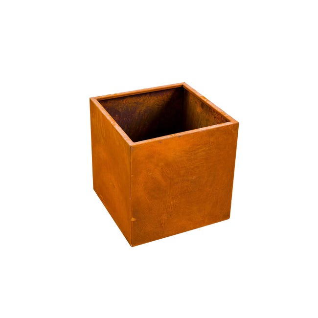Donica stalowa Corten 27x27x27 cm rdzawa Forest Style