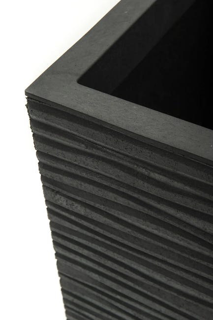 Donica wysoka Serenity 34x34 cm czarna plastikowa Tierra Verde