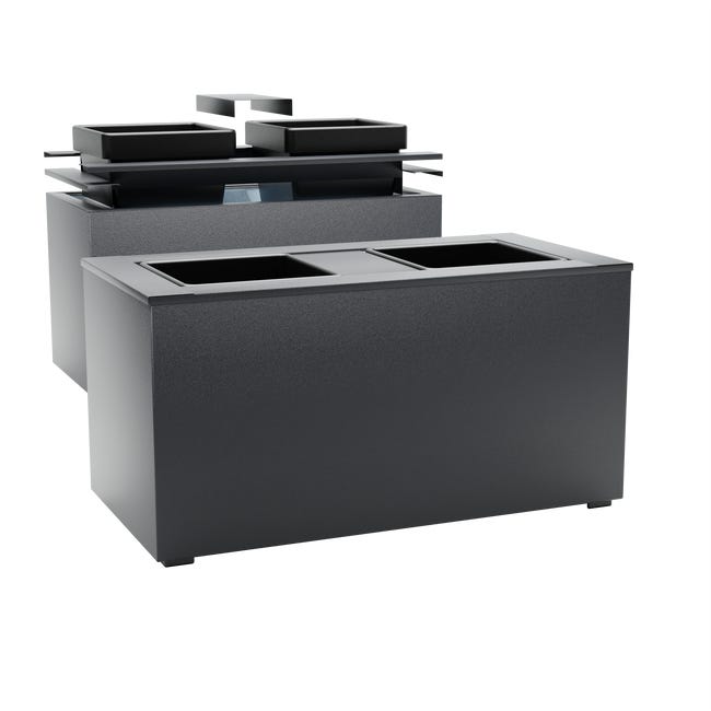 Donica z blachy poliestrowej 60x30x29.6 cm antracytowa Konsport