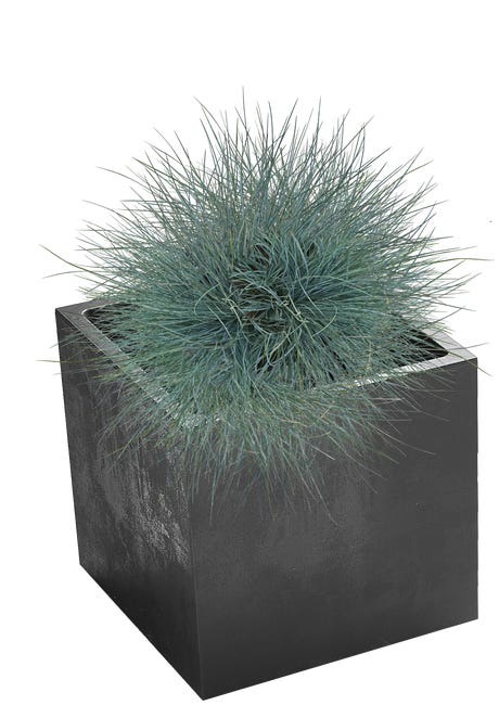Donica ze zbiornikiem Cubo 39x39 cm antracyt Deroma