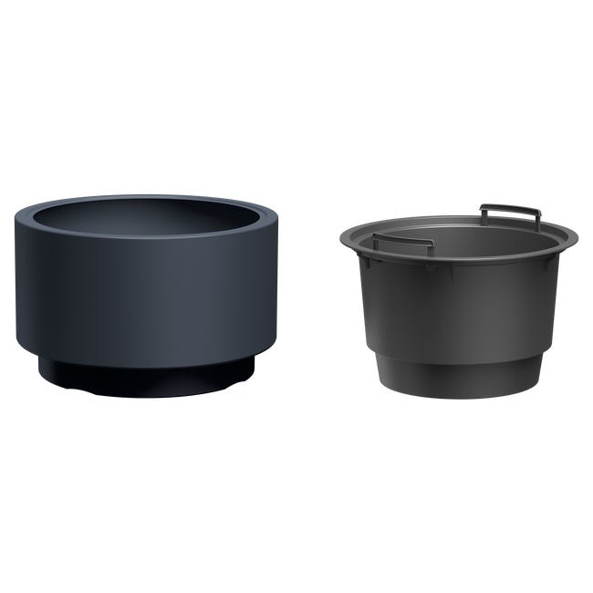Doniczka plastikowa Heos śr.39.5 cm antracytowa Prosperplast