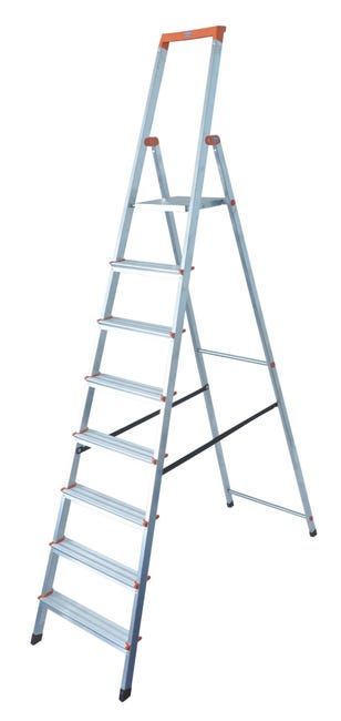 Drabina aluminiowa 8 stopni 1-stronna Solidy Krause