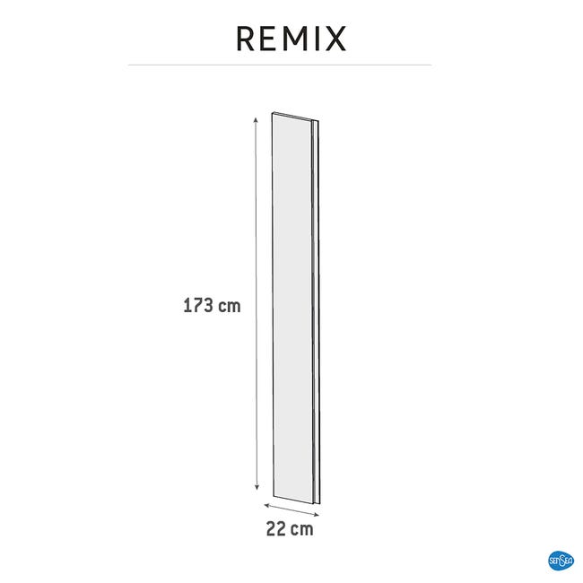 Drzwi do mebli łazienkowych Remix Biały Mat 22 x 173 Sensea