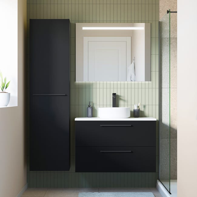 Drzwi do słupka Remix Black Mat 45 x 173 Sensea