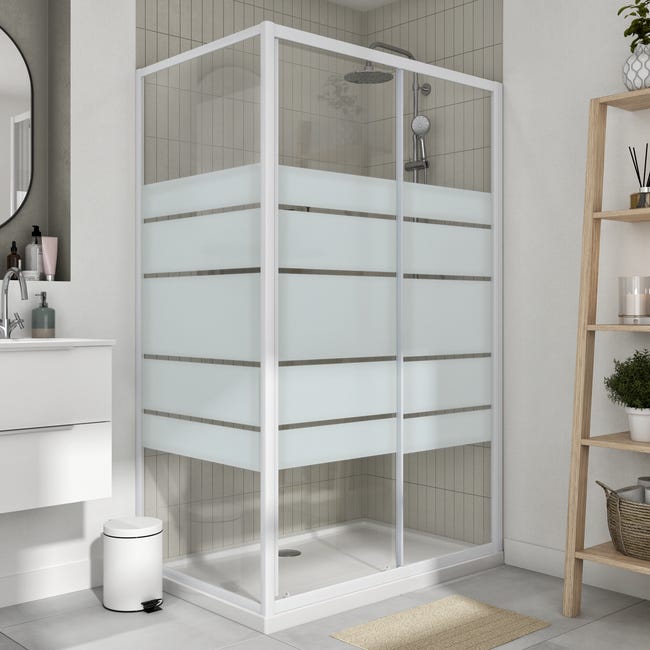 Drzwi prysznicowe przesuwne Essential 120 X 185 Sensea