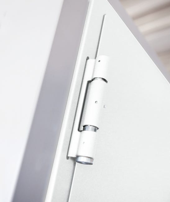 Drzwi przeciwpożarowe wewnętrzne EI30 białe RAL 9016 100 lewe Wiśniowski