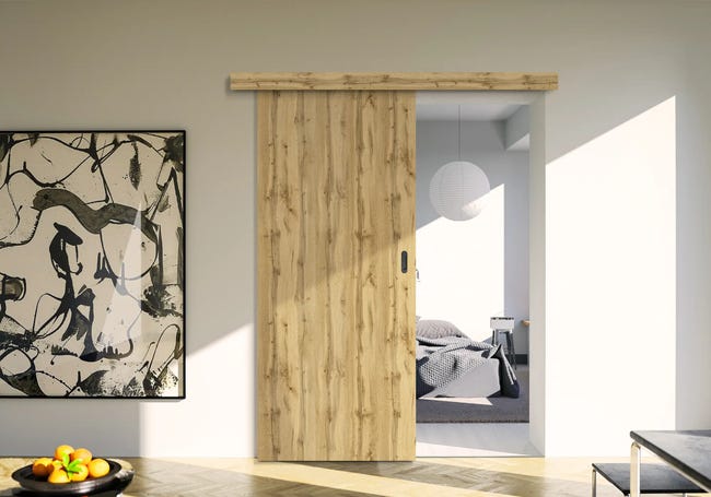 Drzwi przesuwne pełne Deli Dąb Wotan 90 Nawadoor