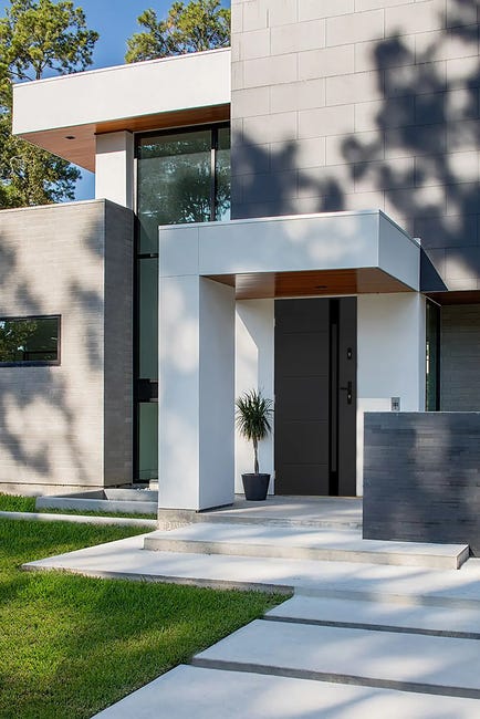 Drzwi stalowe zewnętrzne wejściowe Saint Tropez 2 Antracyt 90 lewe Pantor