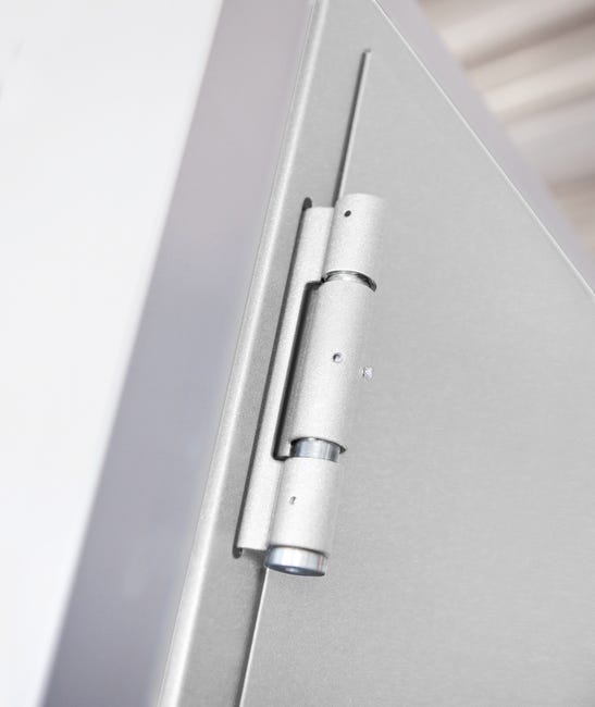 Drzwi techniczne wewnętrzne Technical 60 szare 90 prawe otwierane do wewnątrz Wiśniowski