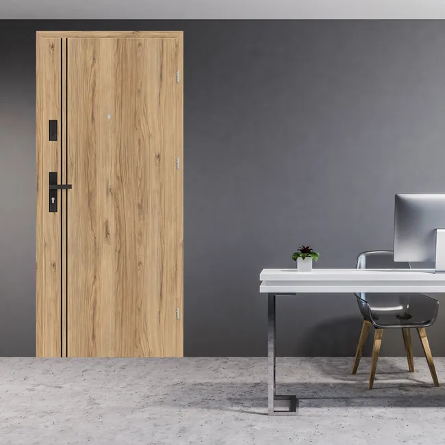 Drzwi wejściowe otwierane do wewnątrz Hermes Dąb Catania 90 Prawe Nawadoor