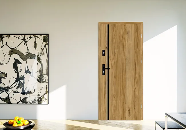 Drzwi wejściowe otwierane do wewnątrz Hermes Dąb Catania 90 Prawe Nawadoor