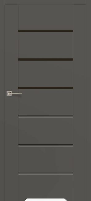 Drzwi wewnętrzne bezprzylgowe łazienkowe z podcięciem wentylacyjnym Quanto Grafit mat 80 Prawe Voster