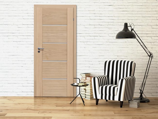 Drzwi wewnętrzne drewniane dębowe pokojowe Triest 90 prawe Radex