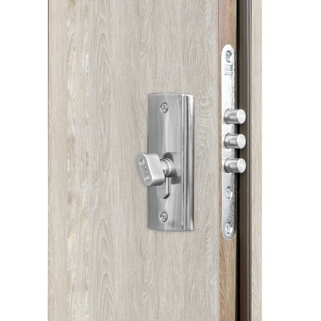 Drzwi wewnętrzne drewniane wejściowe Grafen Dąb Srebrny 90 Prawe otwierane na zewnątrz Nawadoor