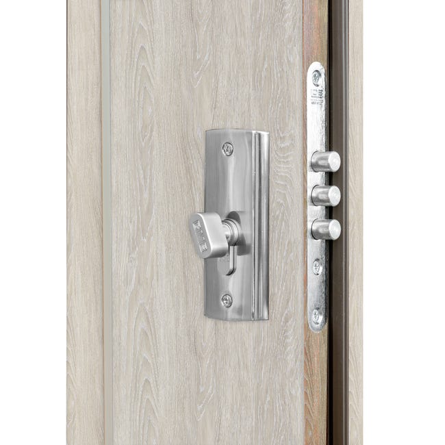 Drzwi wewnętrzne drewniane wejściowe Grafen Top Dąb Srebrny 90 Lewe otwierane do wewnątrz Nawadoor