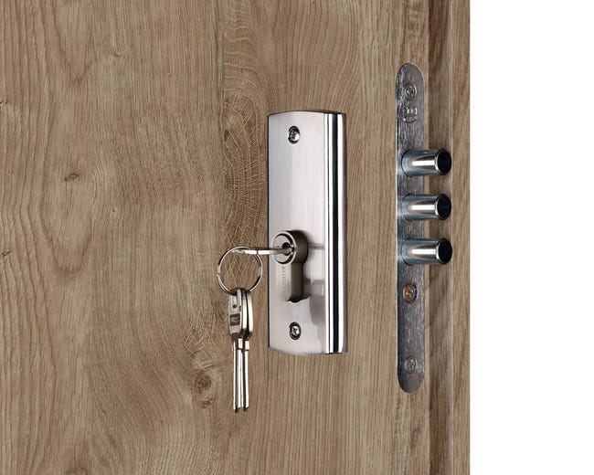 Drzwi wewnętrzne drewniane wejściowe Santos Set dąb wiosenny 90 lewe