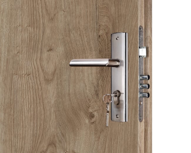 Drzwi wewnętrzne drewniane wejściowe Santos Set dąb wiosenny 90 lewe