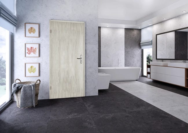 Drzwi wewnętrzne pełne Alba Dąb silver 80 Lewe Artens