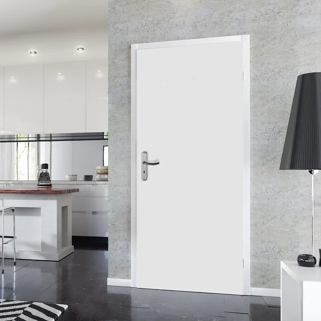 Drzwi wewnętrzne pełne Basic Białe 90 Prawe Voster