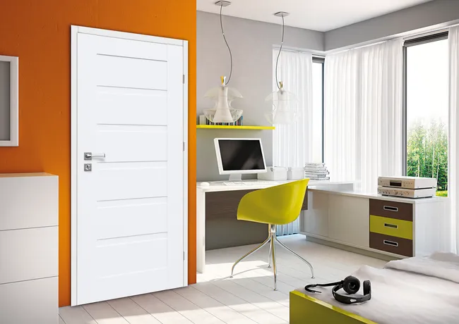 Drzwi wewnętrzne pełne Etna Białe 70 Prawe ARTENS