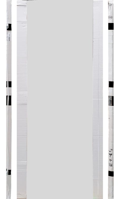 Drzwi wewnętrzne pełne Intarsja Białe z dekorem dąb piaskowy 80 lewe Artens