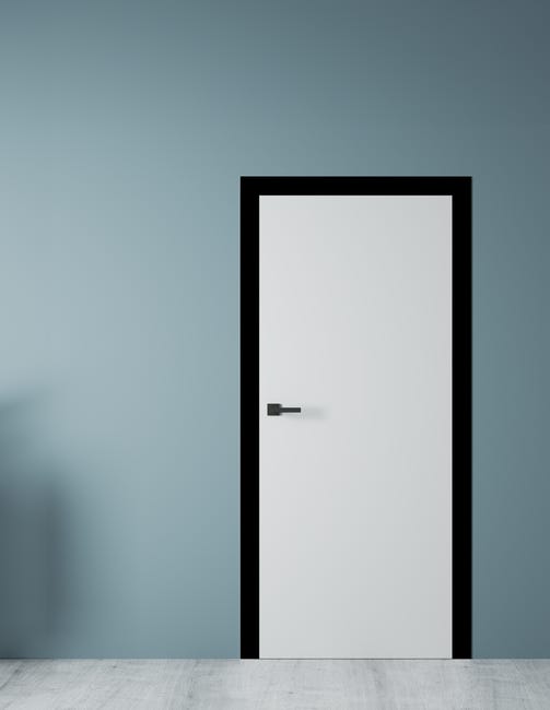 Drzwi wewnętrzne pełne bezprzylgowe Vector T Białe 80 Lewe Porta