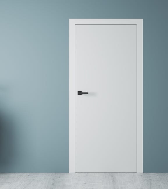 Drzwi wewnętrzne pełne bezprzylgowe Vector T Białe 80 Lewe Porta