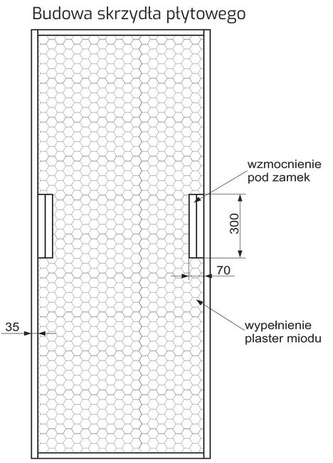Drzwi wewnętrzne pełne gładkie 80 prawe ottava Voster