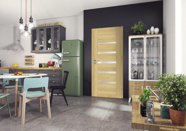 Drzwi wewnętrzne pokojowe Etna Dąb piaskowy 70 Prawe Artens