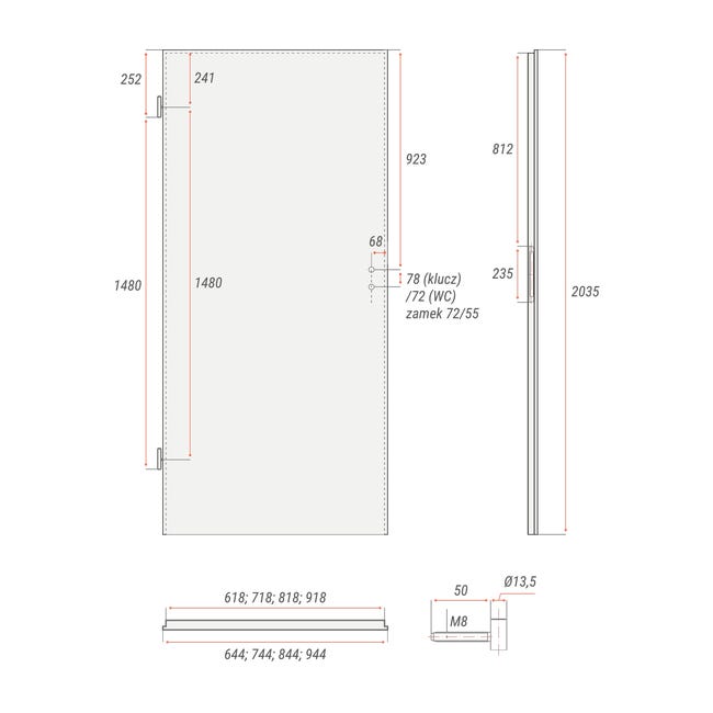 Drzwi wewnętrzne pokojowe Lea Olcha 90 Lewe Classen