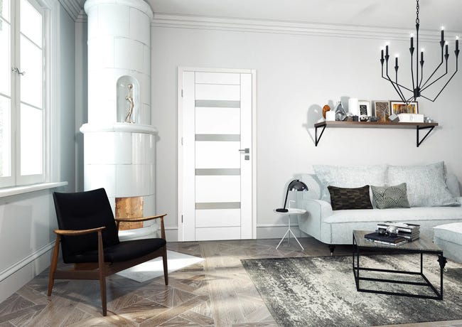 Drzwi wewnętrzne pokojowe Parma Białe 90 Lewe Artens