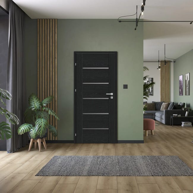 Drzwi wewnętrzne pokojowe Tasman dąb czarny 70 lewe Classen